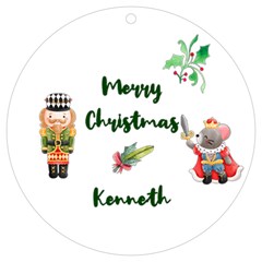 Personalized Name Xmas Uv Print Acrylic Ornament Round