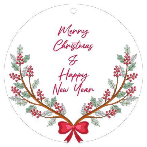 Personalized Name Xmas Uv Print Acrylic Ornament Round By Katy Front