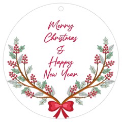 Personalized Name Xmas UV Print Acrylic Ornament Round