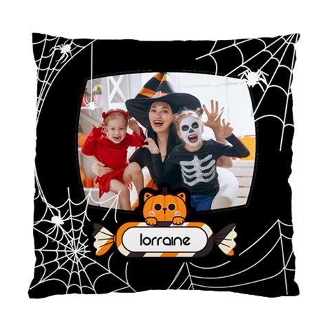 Personalized Photo Spider Web Standard Cushion Case By Katy Front