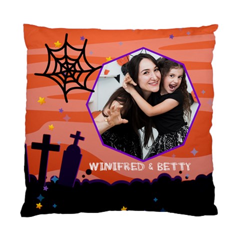 Personalized Photo Halloween Cemetery Standard Cushion Case By Katy Front