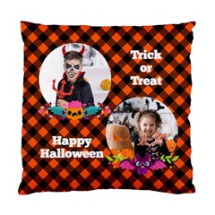 Personalized Photo Halloween Checked Pattern Standard Cushion Case - Standard Cushion Case (One Side)