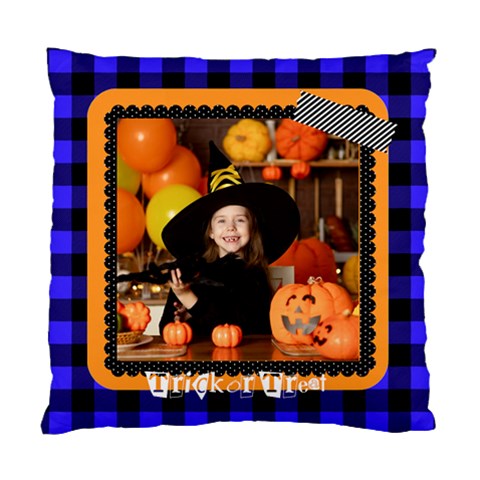 Personalized Photo Halloween Lace Frame Standard Cushion Case By Katy Front