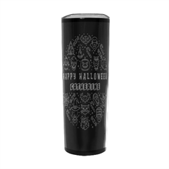 Personalized Halloween Illustration Name Any Text Stainless Steel Travel Tumbler - 20oz Stainless Steel Travel Tumbler (Black)