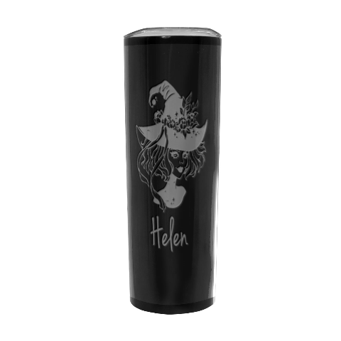 Personalized Halloween Beautiful Witch Name Any Text Stainless Steel Travel Tumbler By Joe Front