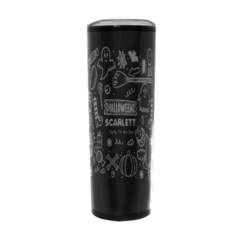 Personalized Halloween Cute Illustratiion Name Any Text Stainless Steel Travel Tumbler By Joe Front