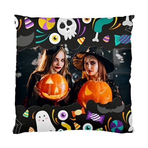 Personalized Photo Halloween Pattern Standard Cushion Case By Katy Front