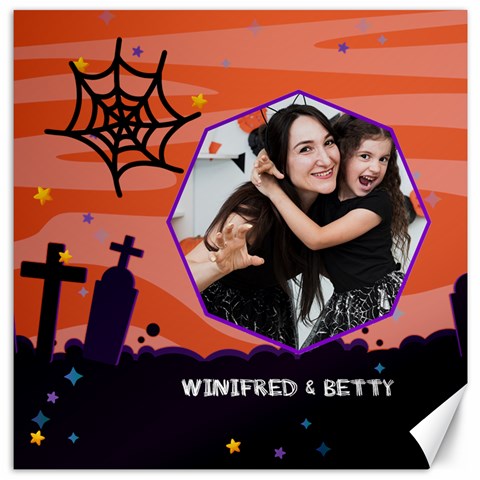 Personalized Photo Halloween Cemetery Canvas By Katy 19 x19.27  Canvas - 1