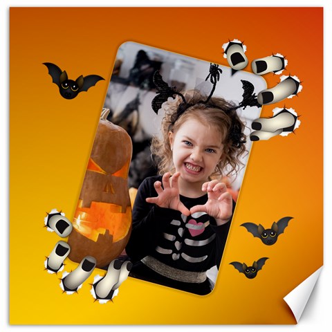 Personalized Photo Halloween Hand Canvas By Katy 19 x19.27  Canvas - 1