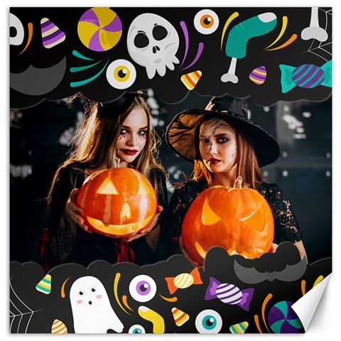 Personalized Photo Halloween Pattern Canvas By Katy 19 x19.27  Canvas - 1