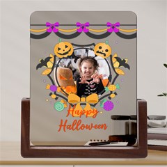 Personalized Photo Ribbon With Pumpkin Frame Acrylic Uv Print 6  Tabletop Frame