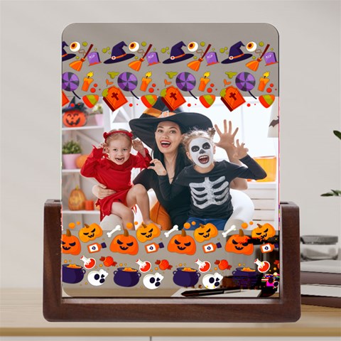 Personalized Photo Halloween Divider Acrylic Uv Print 6  Tabletop Frame By Katy Front