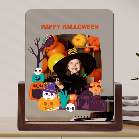 Personalized Photo Halloween Acrylic Uv Print 6  Tabletop Frame By Katy Front