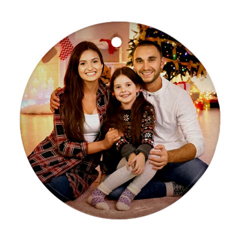 Personalized Thanksgiving Year Photo Round Ornament By Joe Back