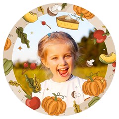 Personalized Thanksgiving Photo Round Ornament