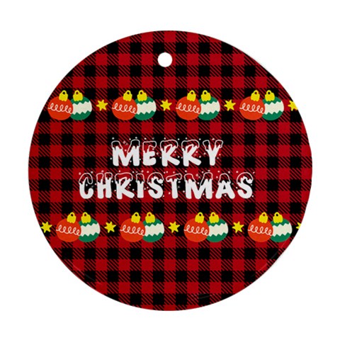 Personalized Photo Any Text Christmas Cat Round Ornament By Katy Back