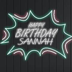 Personalized Happy Birthday Name Neon Signs and Lights