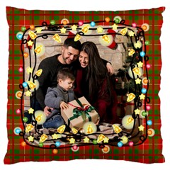 Personalized Photo Christmas Light Large Cushion Case  (5 styles) - Large Cushion Case (Two Sides)