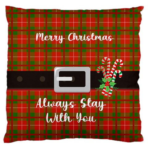 Personalized Photo Christmas Light Large Cushion Case  By Katy Back