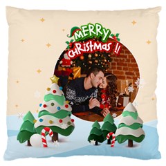 Personalized Photo Christmas Tree Large Cushion Case  - Large Cushion Case (Two Sides)