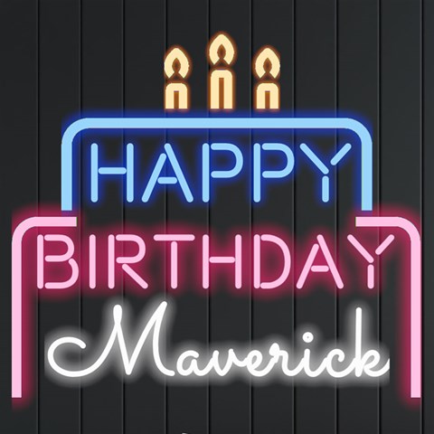 Personalized Happy Birthday Name Neon Signs And Lights By Joe Front