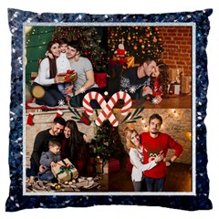 Personalized 4 Photo Christmas Large Cushion Case 