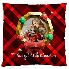 Personalized Photo Christmas Large Cushion Case 