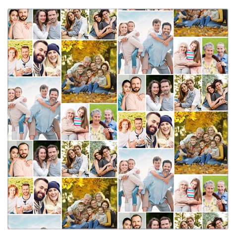 Personalized 10 Photo Family Square Satin Scarf By Joe Front