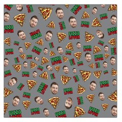 Personalized Photo Many Face Head Pizza Lover Square Satin Scarf - Square Satin Scarf (36  x 36 )