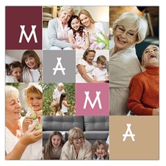 Personalized Initial Mama Collage Photo Square Satin Scarf