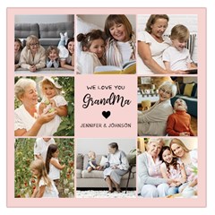 Personalized We Love You Family Photo Square Satin Scarf - Square Satin Scarf (36  x 36 )