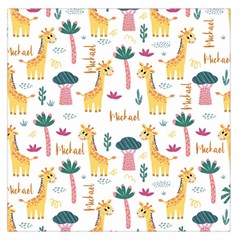 Personalized Giraffe Name Square Satin Scarf - Square Satin Scarf (36  x 36 )