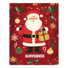 Personalized Christmas Name Any Text Two Sides Premium Plush Fleece Blanket - Two Sides Premium Plush Fleece Blanket (Large)