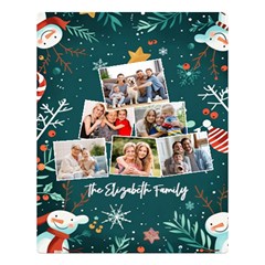 Personalized Christmas Photo Name Any Text Two Sides Premium Plush Fleece Blanket - Two Sides Premium Plush Fleece Blanket (Large)