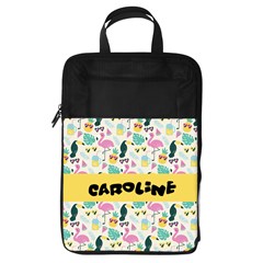 Personalized Name Any Text Flamingo Foldable Shoe Storage Bag