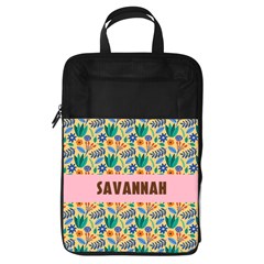 Personalized Name Any Text Floral Pattern Foldable Shoe Storage Bag