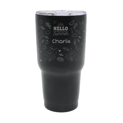 Personalized Name Any Text Summer Theme Travel Tumbler By Joe Front