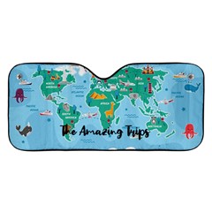 Personalized Name Any Text Map Car Windshield Sunshade