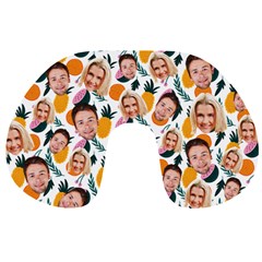 Personalized Couple Many Faces Pineapple Hawaii Travel Neck Pillow