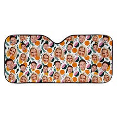 Personalized Couple Many Faces Pineapple Hawaii Car Windshield Sunshade