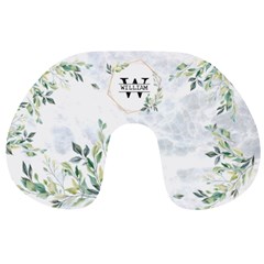 Personalized Initial Name Floral Travel Neck Pillow