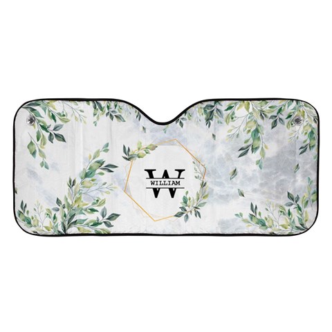 Personalized Initial Name Floral Car Windshield Sunshade By Joe Front