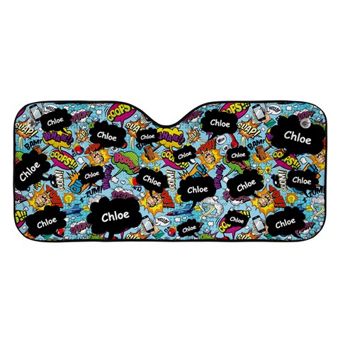 Personalized Name Any Text Comics Style Car Windshield Sunshade By Joe Front