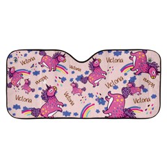 Personalized Name Any Text Unicorn Car Windshield Sunshade