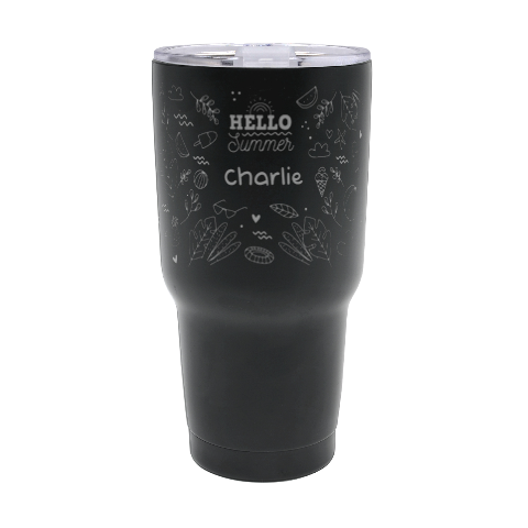 Personalized Name Any Text Summer 30oz Thermal Travel Tumbler By Joe Front