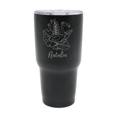 Personalized Name Any Text Summer Flamingo 30oz Thermal Travel Tumbler