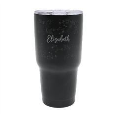 Personalized Name Any Text Flower 30oz Thermal Travel Tumbler