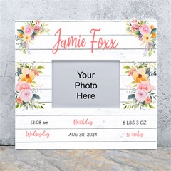 Personalized New Born Baby Wall Photo Frame - White Wall Photo Frame 5  x 7 