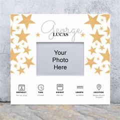 Personalized New Born Baby Star In White Wall Photo Frame