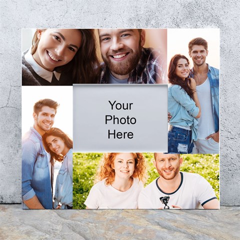 Personalized 4 Photo White Wall Photo Frame By Joe Front